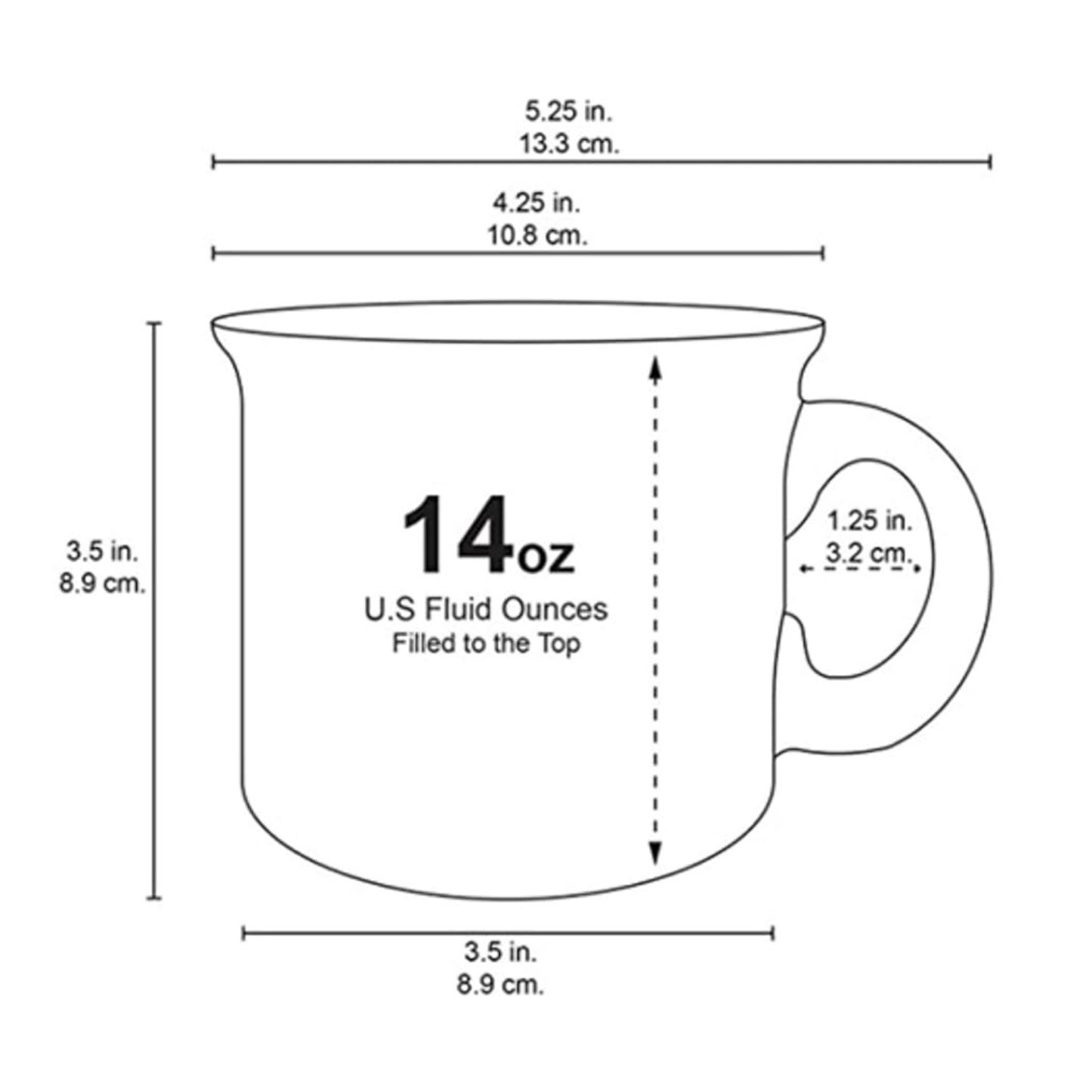 Ceramic 14oz Speckled Mug