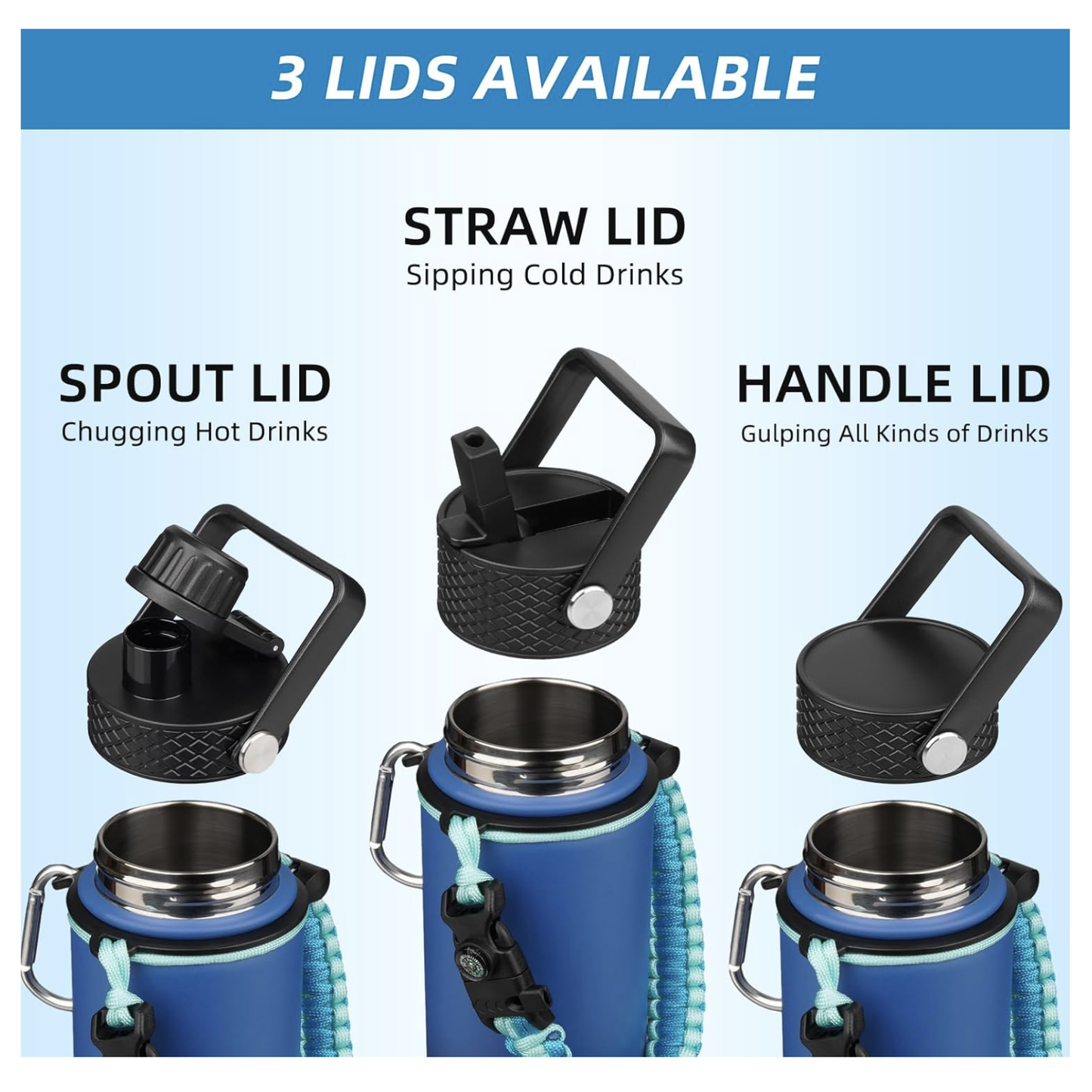 40 oz Paracord Insulated Vacuum Bottle