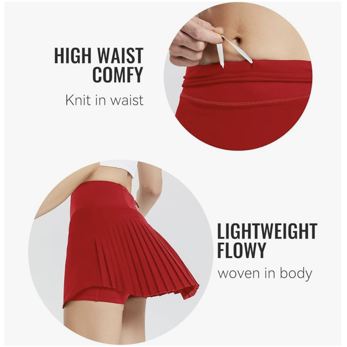 Pleated High Waisted Skirt